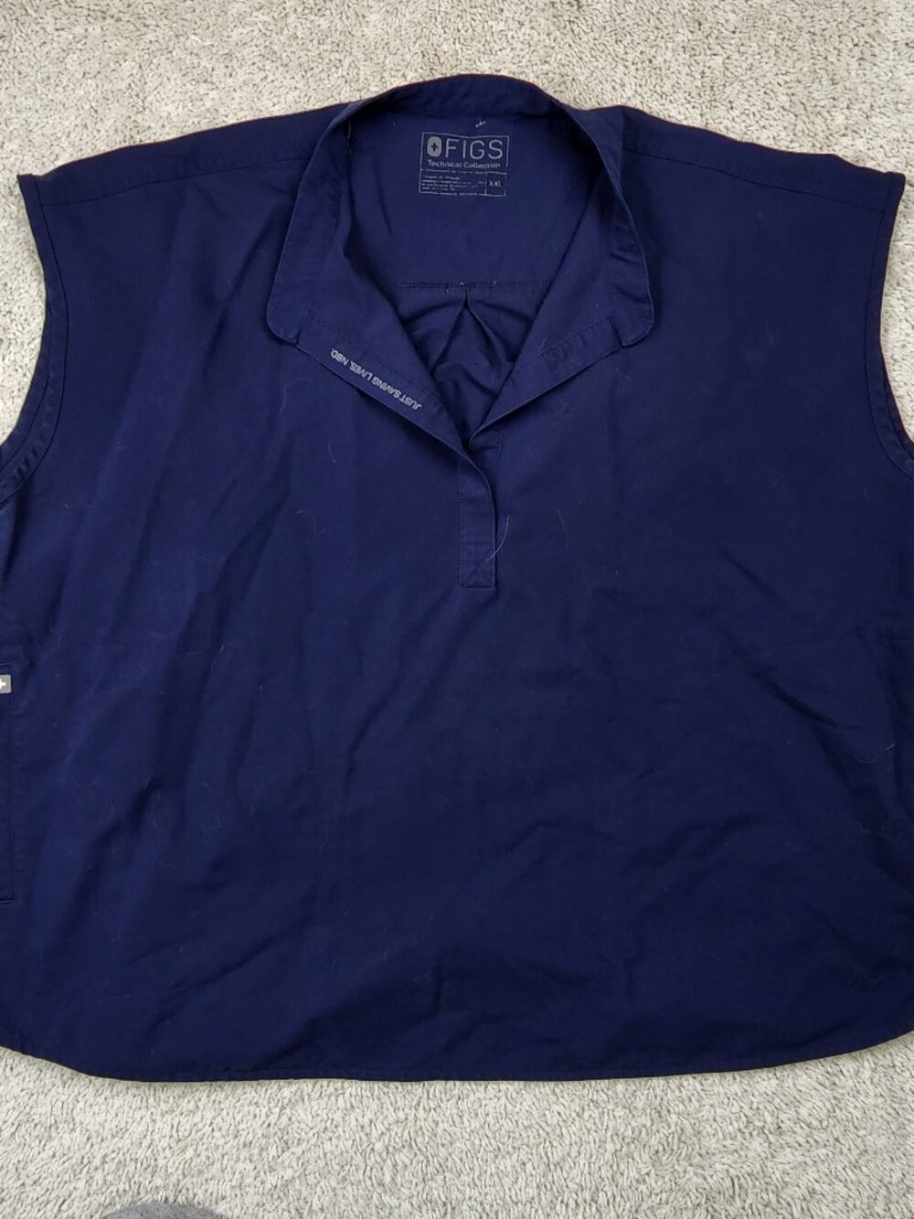FIGS Rafaela Sleeveless Blue Navy Technical Collection Size 2XL XXL Women USA